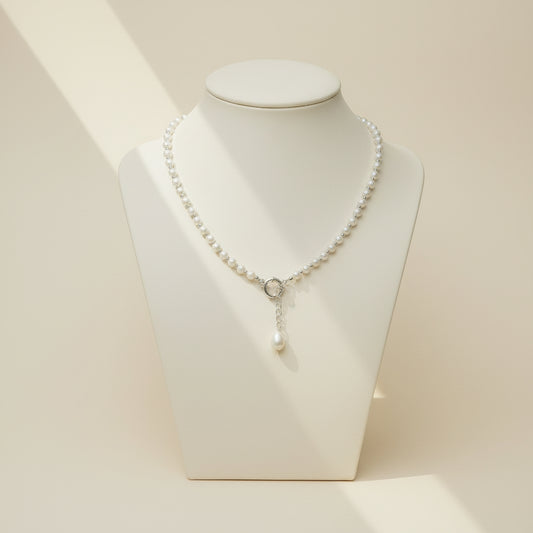 Pearl Pendant Adjustable Necklace