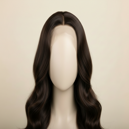 16-Inch Ash Blonde Topper on Mannequin
