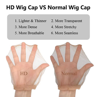 Hd Wig Cap 6Pack/12Pcs Ultra Thin Stocking Wig Cap for Lace Wigs Hairnets Invisible Hair Hat Stocking Wig Caps with Elastic Band