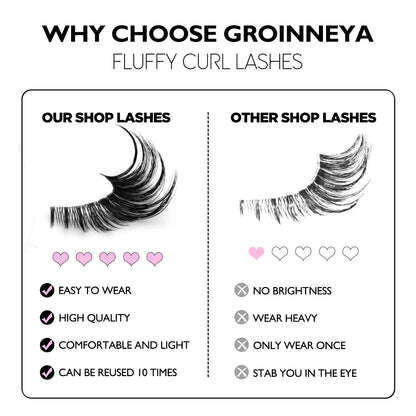 Cat Eye Lashes Faux Mink Eyelashes Natural Long Manga Lashes Winged End Eye Elongated Eyelashes Fake Lashes Makeup