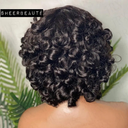 Soft Curly Wig with Bangs