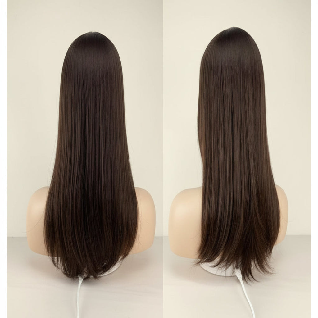 Lillian Topper Collection| European Virgin Kosher Sheitels Brown Hair Piece | SYLVHAIR BY CHW