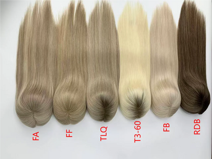 Lillian Toppers Collection | Raw Virgin Human Hair | 5.5in*6in Hand-Tied Swiss Lace| SYLVHAIR BY CHW