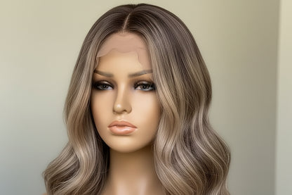 European Blonde Highlight Lace Front Wig