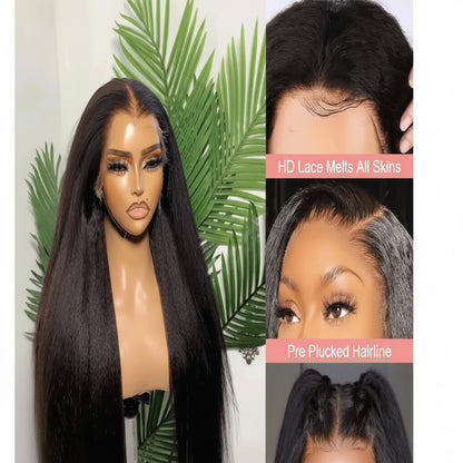 Kinky Straight Lace Front Wig 16 -26 Inches