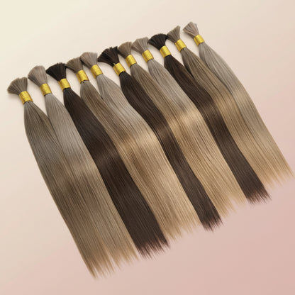 Bulk Hair Virgin Remy Straight 12-28inch Natural Blonde Hair | SYLVHAIR BY CHW