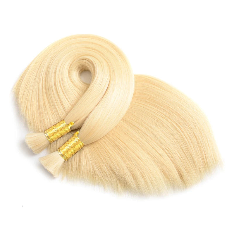 Bulk Hair Virgin Remy Straight 12-28inch Natural Blonde Hair | SYLVHAIR BY CHW