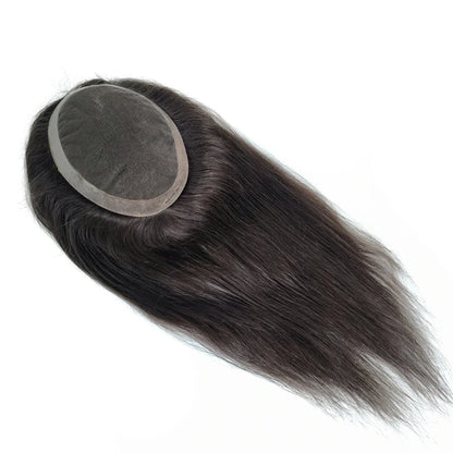 Lillian Toppers Collection Human Hair Swiss Lace Pu Around Lace Top High Quality Russian Virgin Human Hair Toupee