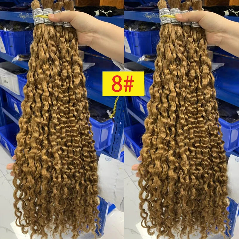 Deep Wave Bulk Hair for Braiding