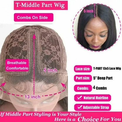 Mongolian Body Wave T-Part Wig