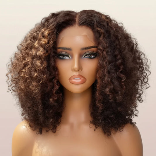 P4/27 Highlight Curly Bob Wig
