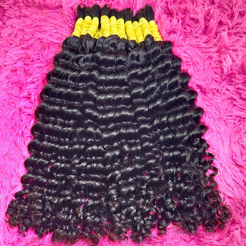 Deep Wave Bulk Hair for Braiding