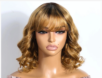 Ombre Body Wave Bob with Bangs