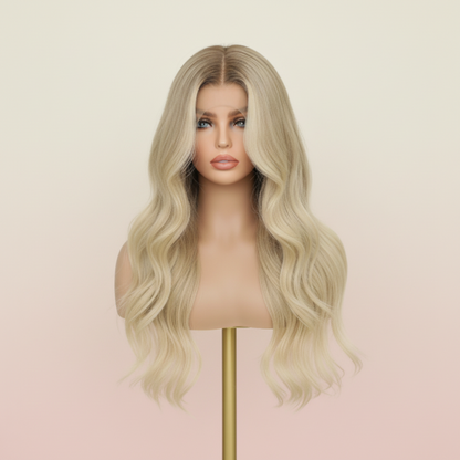 Katherine Collection Blonde Balayage Luxury Virgin Brazilian Human Hair |Glueless Wigs 180% 22 Inch | SYLVHAIR BY CHW