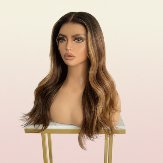 Katherine Collection Ombre Color Wavy Virgin Brazilian Lace Front Wigs 150% Density 16 Inch | SYLVHAIR BY CHW