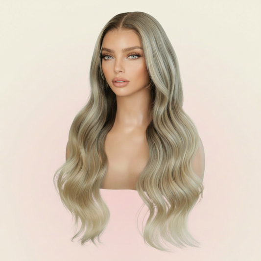 Katherine Collection Blonde Balayage Glueless Lace Front Wigs 180% Density 20 Inch \ SYLVHAIR BY CHW