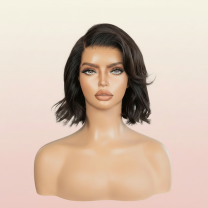 Katherine Collection Wavy BOB Glueless Lace Front Wigs | Virgin Brazilian 10 Inch | SYLVHAIR BY CHW
