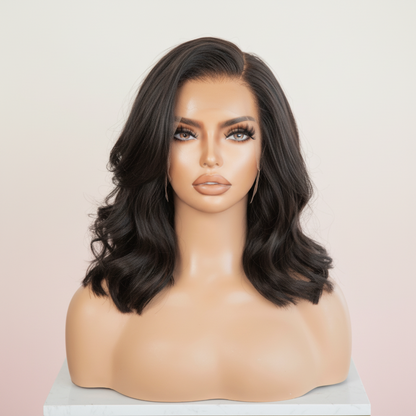 The Lillian Collection Bob Glueless Lace Front Wigs Indian Virgin Hair |150% Density 14 Inch | SYLVHAIR BY CHW