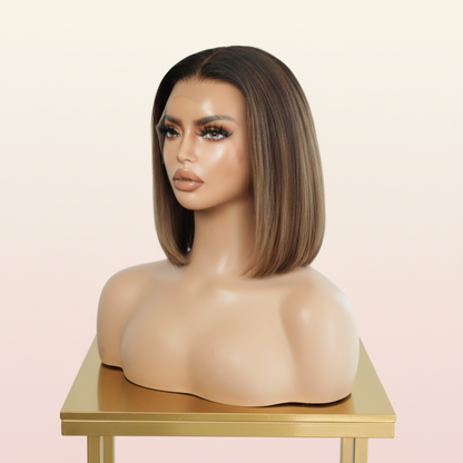 Katherine Collection Balayage BOB Wigs Brazilian Virgin Hair | 150% Density 10 Inch | SYLVHAIR BY CHW