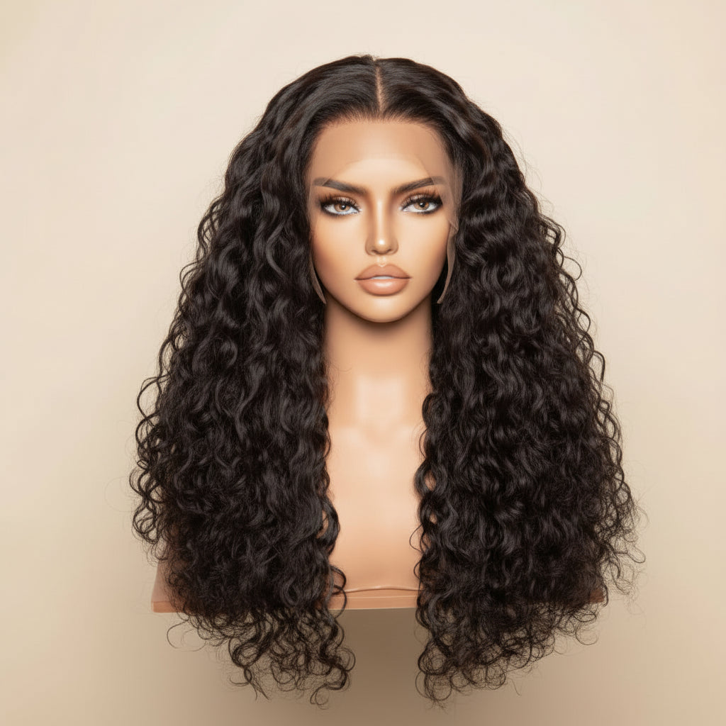 The Lillian Collection 13x6 Lace Front Wig - Indian Virgin Hair 20" Natural Color Egg Curl