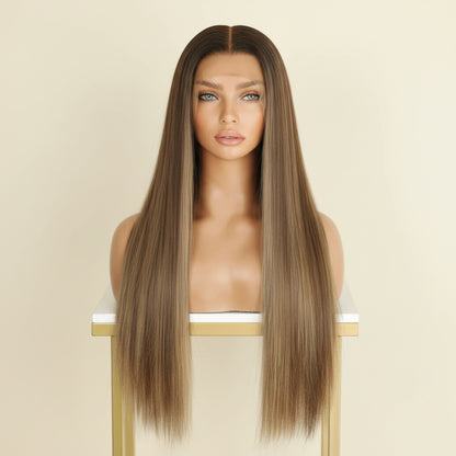Katherine Collection 13x6 Glueless Lace Front Wig - Brazilian Virgin Hair 14" N309 Straight S Cap