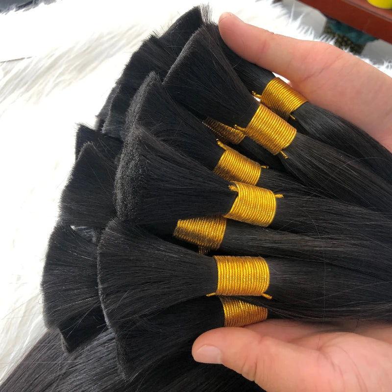 Bulk Hair Virgin Remy Straight 12-28inch Natural Blonde Hair | SYLVHAIR BY CHW
