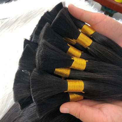 Bulk Hair Virgin Remy Straight 12-28inch Natural Blonde Hair | SYLVHAIR BY CHW