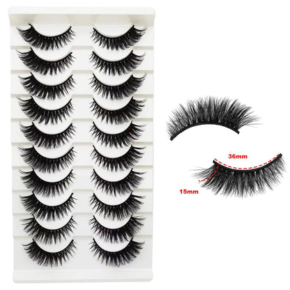 Cat Eye Lashes Natural Look, Wispy Fluffy 15Mm Short Mink Fox Eye Lashes Sets Pack, Natural 3D Faux Mink Fluffy False Cateye Eyelashes Pack