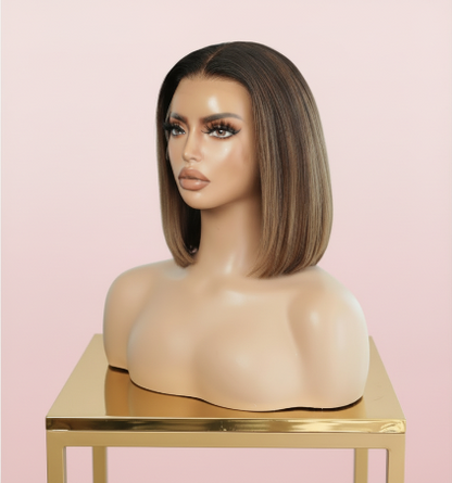 Katherine Collection Balayage BOB Wigs Brazilian Virgin Hair | 150% Density 10 Inch | SYLVHAIR BY CHW