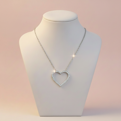 Diamond Double Heart - Pearl Background with Logo